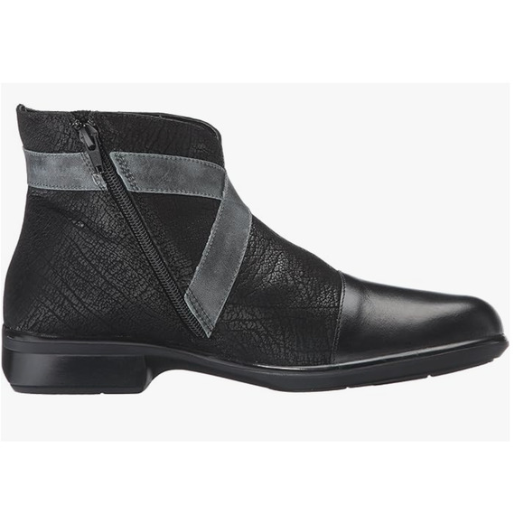 Naot Boreas Ankle Boots 5 35 Black Leather NWOT Wrap Buckle Comfort - Picture 3 of 9